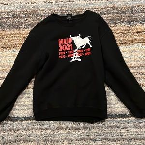 HUF Worldwide Black men’s vintage crewneck